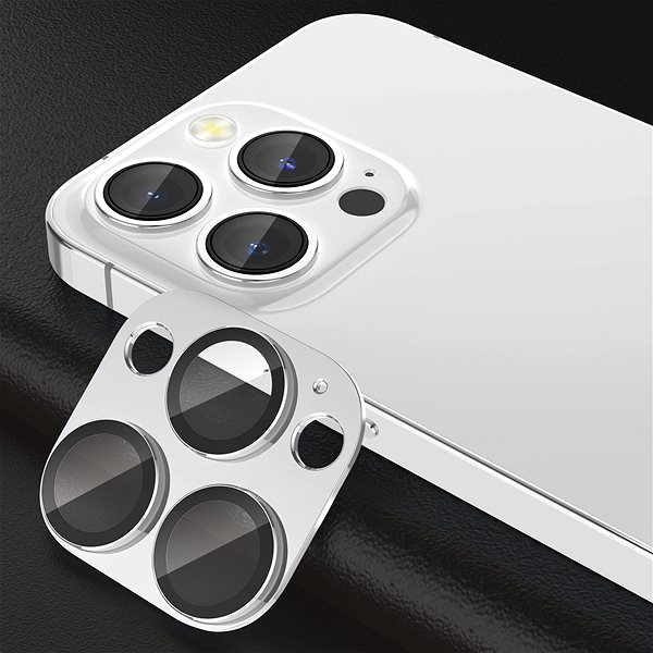 Üvegfólia Ahastyle Camera Lens Screen Protector iPhone 13 white 2 darab Lifestyle