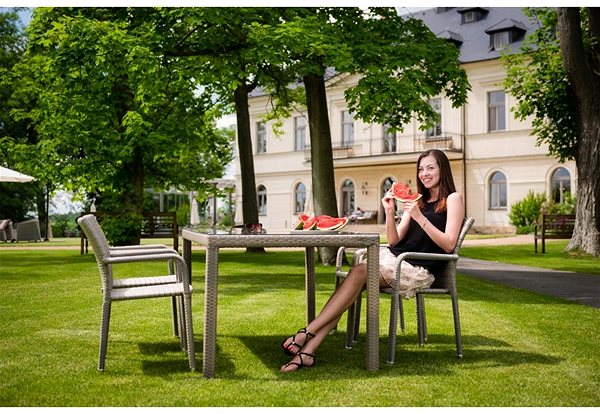 Garden Table Dimenza BARCELONA Dining Table, Grey Lifestyle