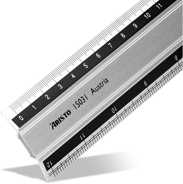 Lineal ARISTO Aluminium, zum Schneiden, 30 cm ...