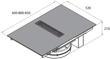 Cooktop AIRFORCE Innova Artis Plus Petra 60 A ...