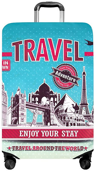 Bőröndhuzat Kufryplus bőröndhuzat Z62 Enjoy Your Stay L ...