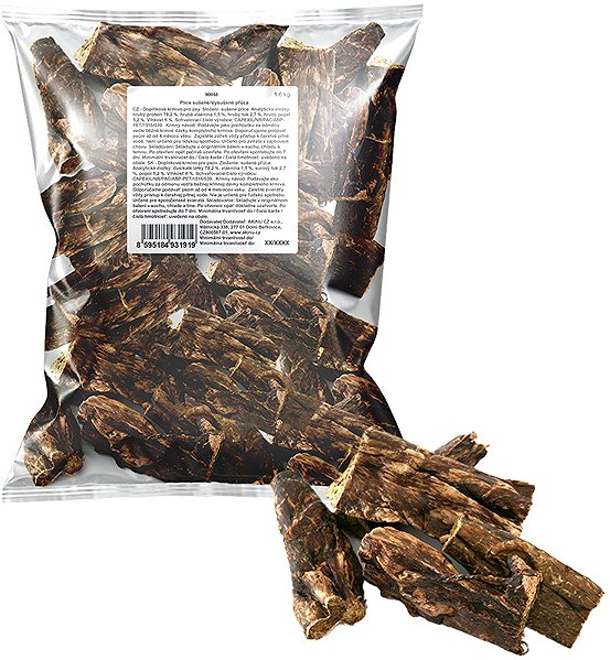 Dried meat for dogs Akinu Lung dried 6-10 cm 1 kg .