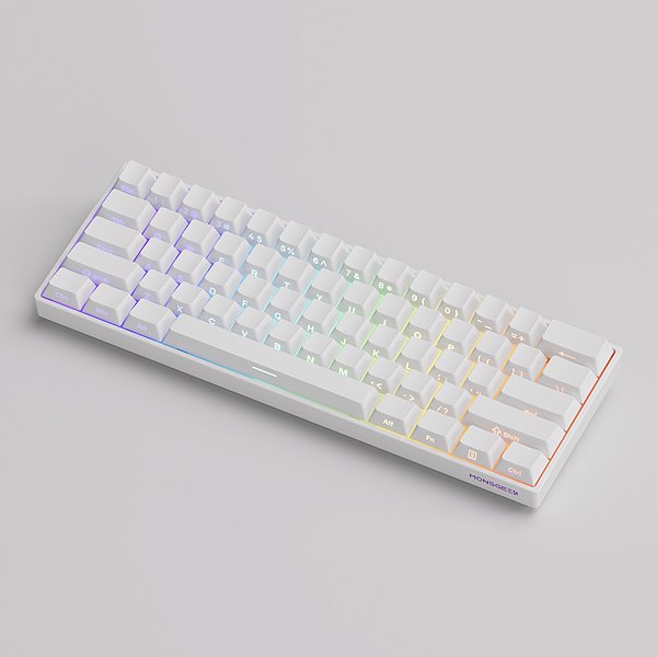 Gaming Keyboard AKKO MONSGEEK FUN60 Pro-ST Wired White (Wired 8K Polling Rate) ...