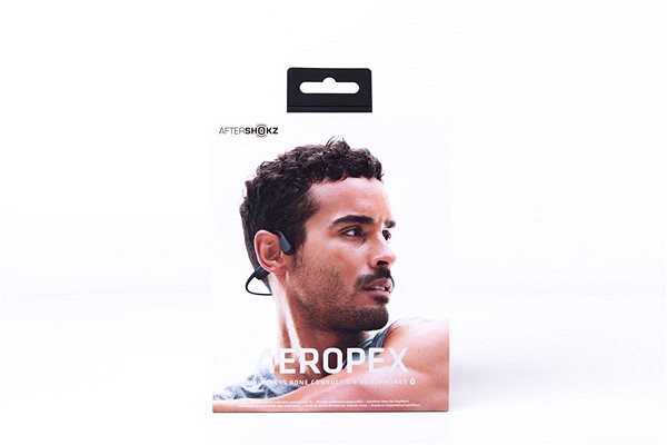 Wireless Headphones AfterShokz Aeropex Blue Packaging/box