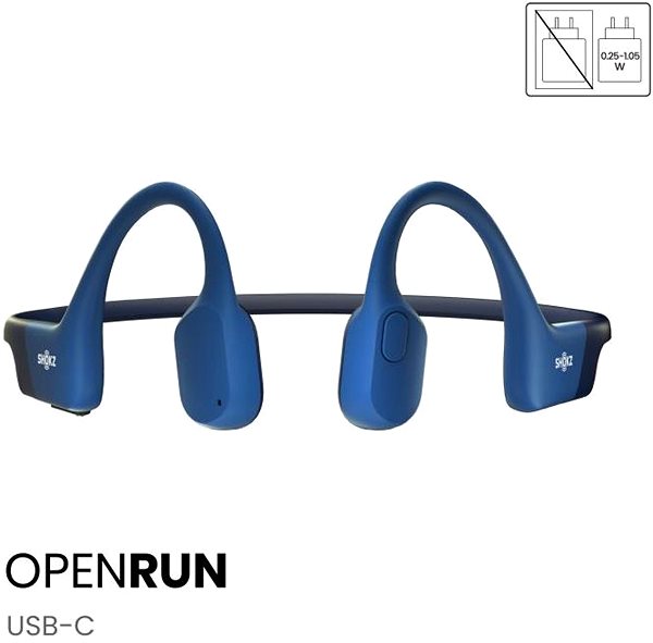 Shokz OpenRun USB-C Wireless Headphones Blue .