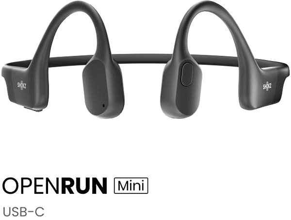Shokz OpenRun Mini USB-C Wireless Headphones Black .