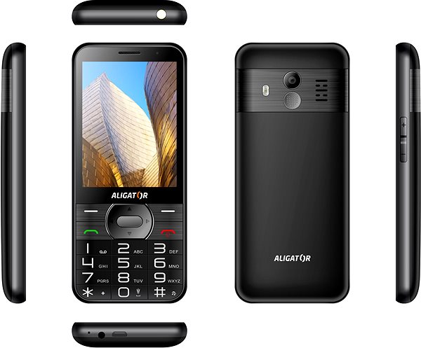 Mobile Phone ALIGATOR A900 GPS Senior black Screen