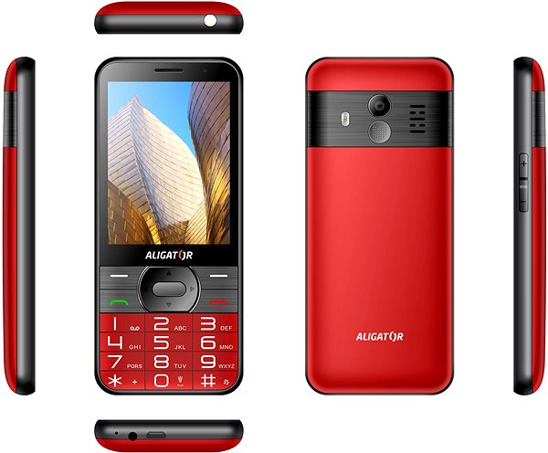 Mobile Phone ALIGATOR A900 GPS Senior red Screen