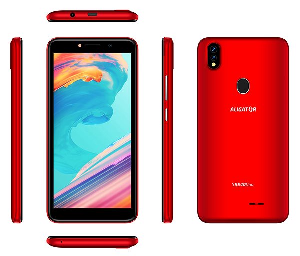 Mobiltelefon Aligator S5540 Duo 32 GB piros Oldalnézet