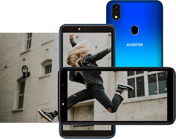 Mobiltelefon Aligator S5540 Duo 32 GB kék átmenet Lifestyle