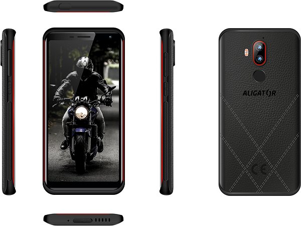Mobiltelefon Aligator RX800 eXtremo 64 GB piros Oldalnézet