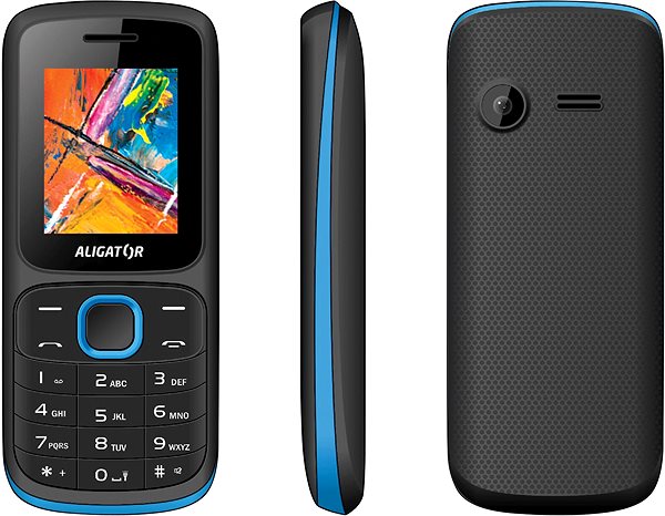 Mobile Phone Aligator D210 Dual SIM Blue Lateral view