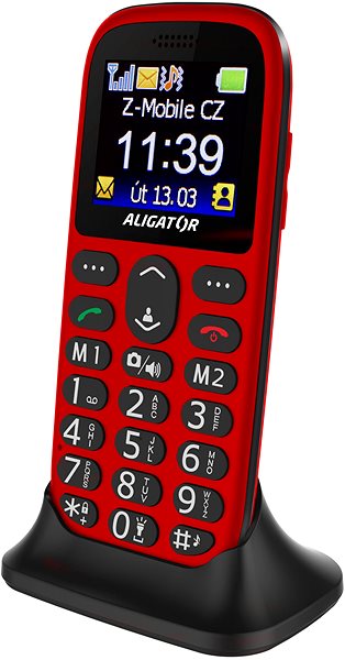 Mobilný telefón Aligator A510 Senior červený Lifestyle