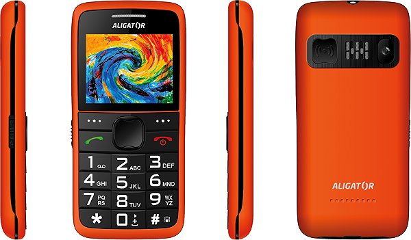 Mobile Phone Aligator A675 Senior orange ...