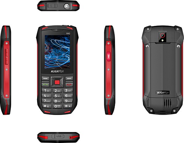 Mobile Phone Alligator R40 eXtremo Red Lateral view