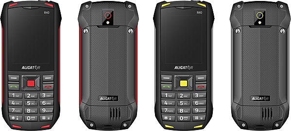 Mobile Phone Alligator R40 eXtremo Yellow Back page