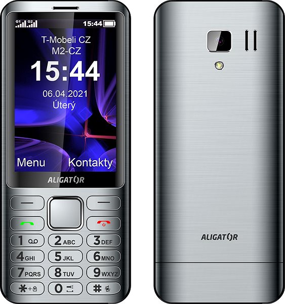 Mobilný telefón Aligator D950 strieborný Screen