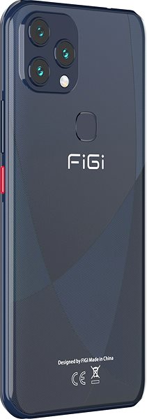 Handy Aligator Figi Note 1S 128GB Schwarz Seitlicher Anblick