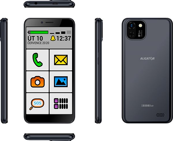 Mobile Phone Alligator S5550 SENIOR black ...
