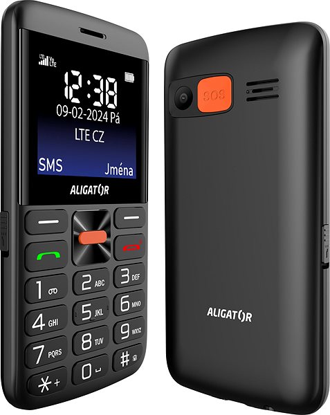 Mobilný telefón Aligator A910 Senior čierny + nabíjací stojan ...