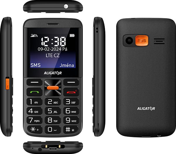 Mobiltelefon Aligator A910 Senior fekete + töltőállvány ...