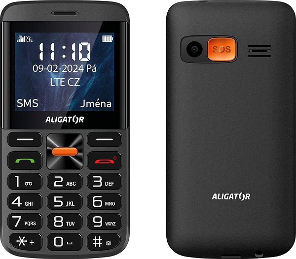 Mobilný telefón Aligator A910 Senior čierny + nabíjací stojan ...
