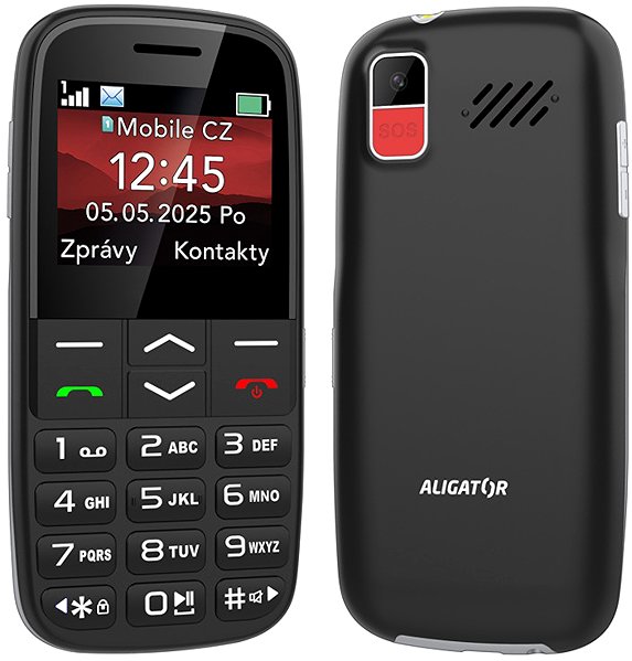Mobile Phone Aligator A770 Senior black + table charge. ...
