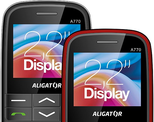 Handy Aligator A770 Senior rot + Tischladegerät ...