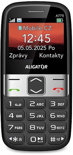Mobile Phone Aligator A775 Senior black + table charge. ...