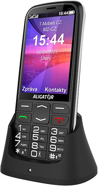 Mobile Phone Aligator A830 Senior black + charge st. ...