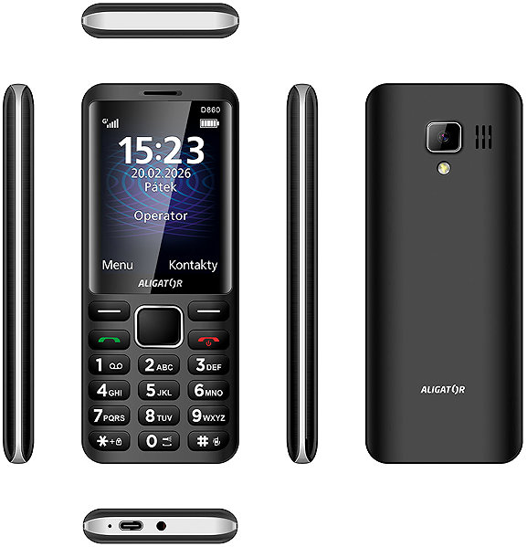 Handy Aligator D860 Dual SIM schwarz ...