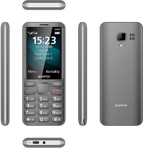 Handy Aligator D860 Dual SIM Titanium ...
