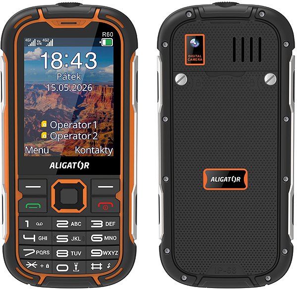 Handy Aligator R60 4G eXtremo schwarz-orange ...