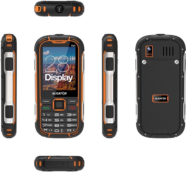 Handy Aligator R60 4G eXtremo schwarz-orange ...