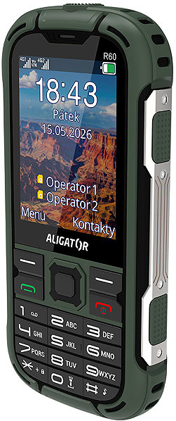 Mobiltelefon ALIGATOR R60 4G eXtremo zöld ...