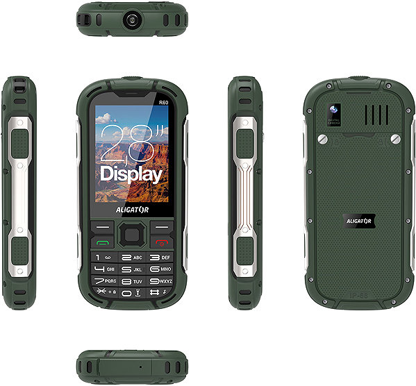 Mobiltelefon ALIGATOR R60 4G eXtremo zöld ...
