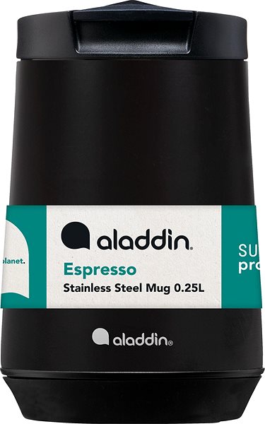 Thermal Mug Aladdin Espresso stainless steel thermo mug 250 ml Satin Black ...