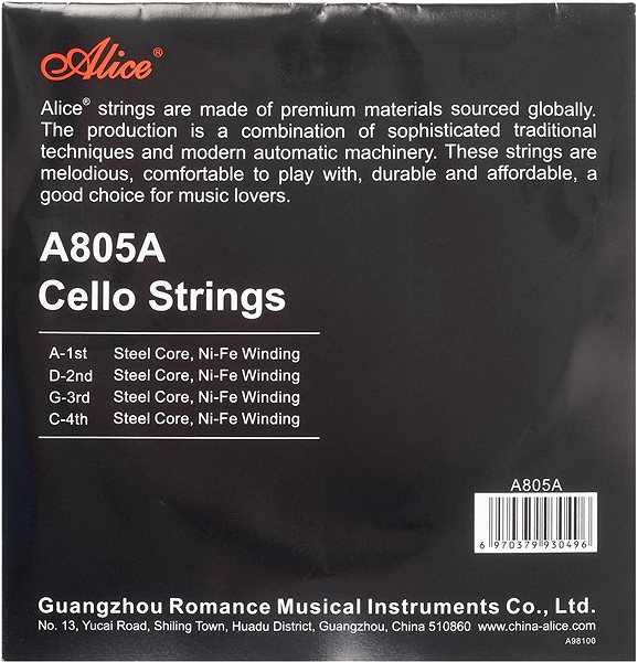 Struny ALICE A805A Student Cello String Set ...