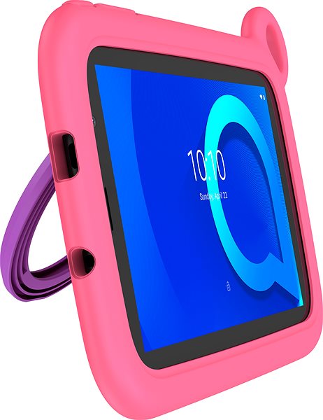 Tablet Alcatel 1T 7 2021 KIDS 1/16 Pink Bumper Case Lateral view