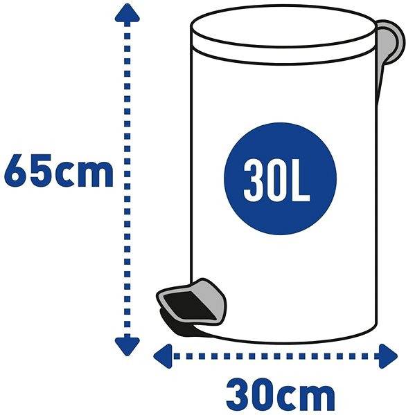 Rubbish Bin ALDA Soft-Close Freedom Fresh pedal bin 30 L, Stainless steel glossy ...