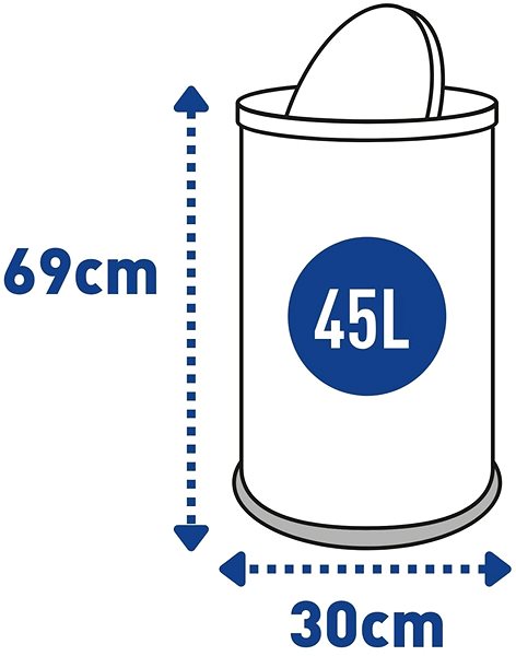 Rubbish Bin ALDA Waste bin Swing 45 L, swing lid, grey ...