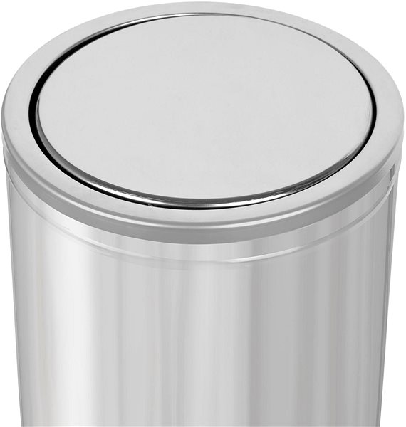 Rubbish Bin ALDA Waste bin Swing 45 L, swing lid, glossy stainless steel ...