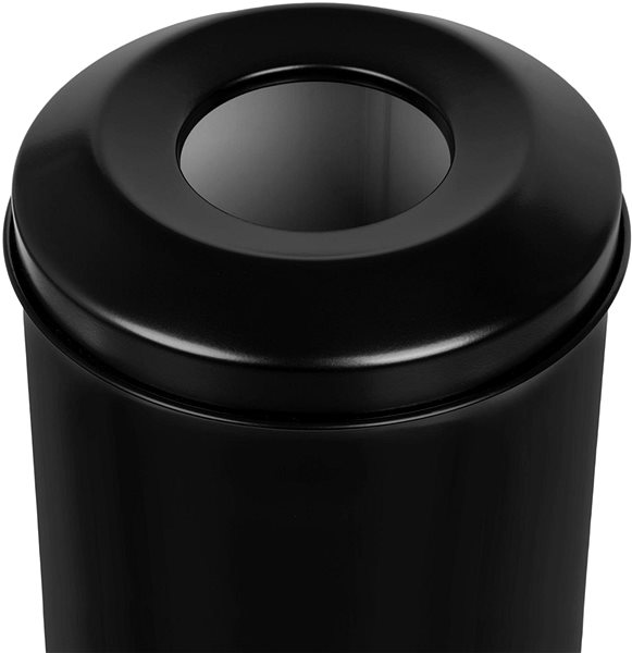 ALDA Fireguard 20L self-extinguishing waste bin, black.