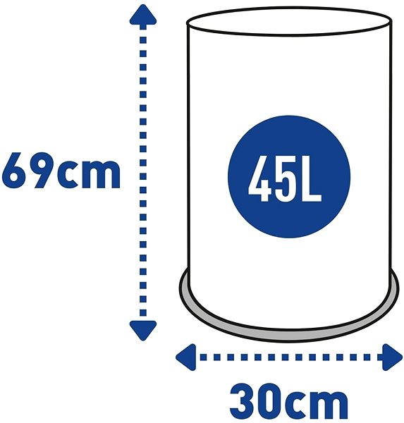 Rubbish Bin ALDA Room Basket 45 L, Stainless steel ...