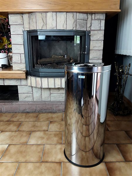 Rubbish Bin ALDA Waste basket Hotel Comfort 45 L, Stainless steel glossy ...