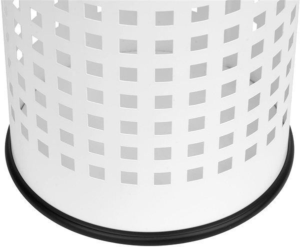 ALDA Officer bin 18L, perforated, painted steel, white.