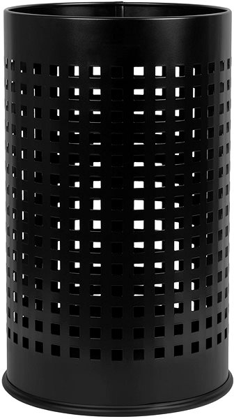 ALDA Officer 18L perforated lacquered steel bin, black.