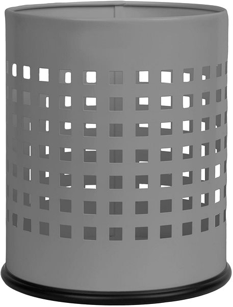 ALDA Officer 7L perforated painted steel waste bin, grey.