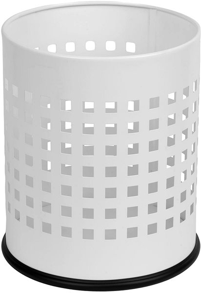 ALDA Officer 7L perforated painted steel bin, white.
