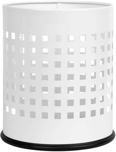 ALDA Officer 7L perforated painted steel bin, white.